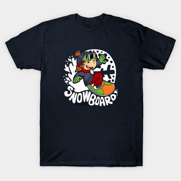 Snowboard rider flake T-Shirt by JoanaJuheLaju1